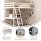 Flash Furniture White Twin Loft Bed Frame with Desk and Ladder MH-LBD5-WH-T-GG - alternate 3